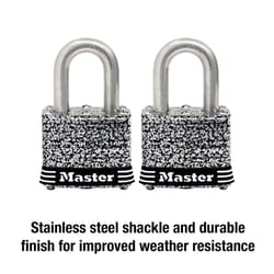 Master Lock 1.5 in. W Stainless Steel 4-Pin Tumbler Weather-Resistant Padlock