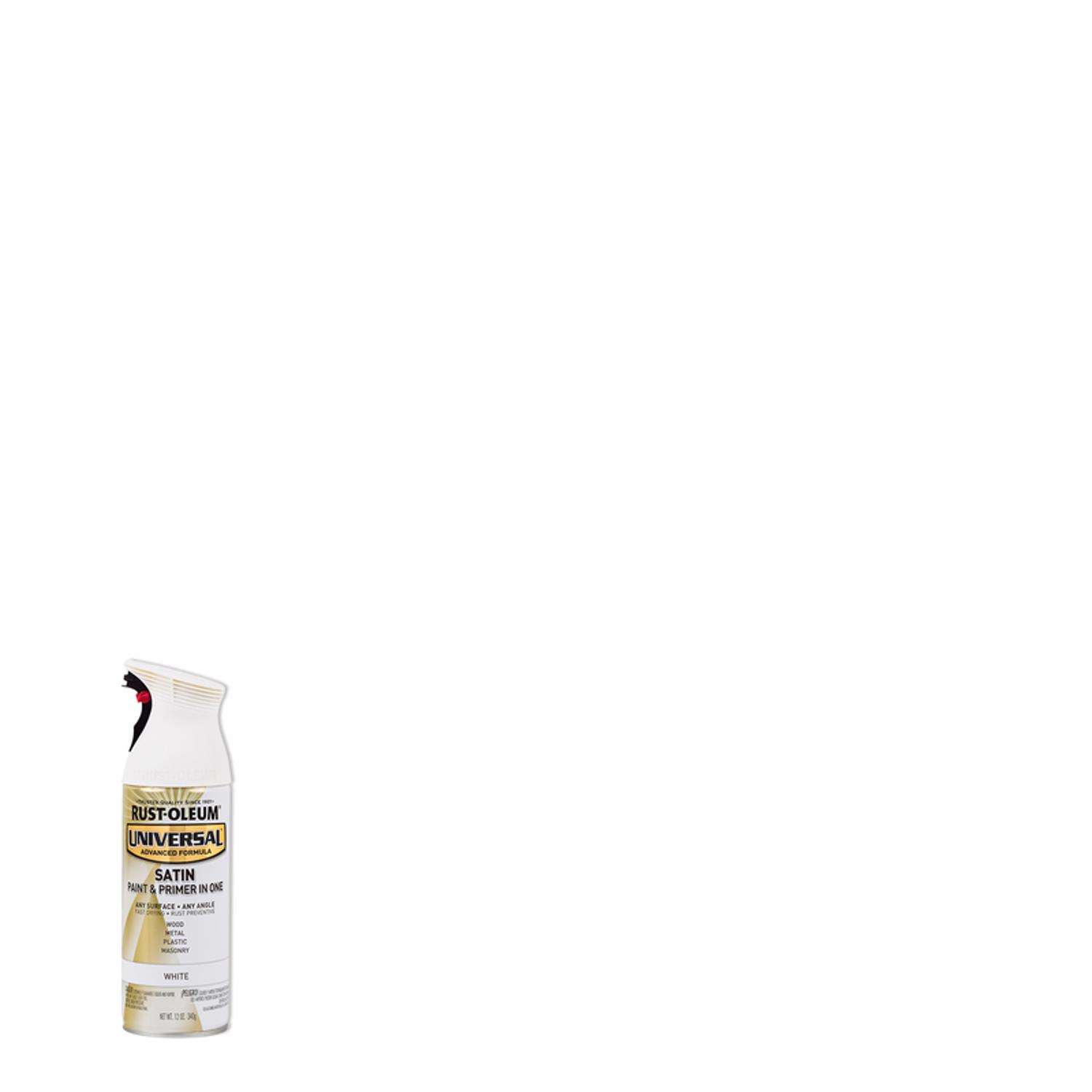 RustOleum Universal Satin White Spray Paint 12 oz Ace Hardware