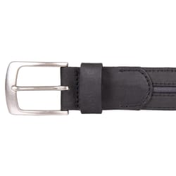 Wolverine Cotton/Leather Belt 1.5 in. W Black