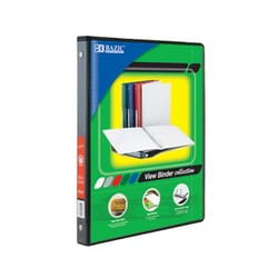 Bazic Products 1/2 in. W X 11.54 in. L 3-Ring Black View Binder