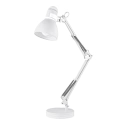 Globe Electric Architect 28 in. Matte White Swing Arm Lamp