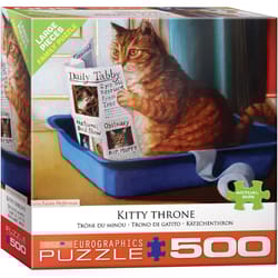 Eurographics Lucia Heffernan Kitty Throne Jigsaw Puzzles Multicolored 500 pc