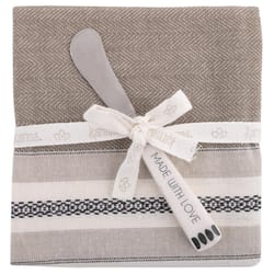 Karma Lisbon Gray Cotton Mushroom Tea Towel 1 pk