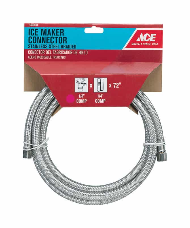 Ace 72 in. Braided Stainless Steel Ice Maker Supply Line Ace Hardware