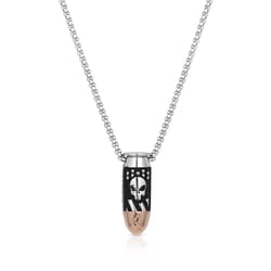 Montana Silversmiths Men's Deadeye Chris Kyle Bullet Silver Necklace Water Resistant