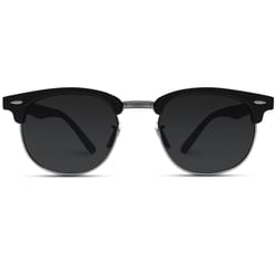 WearMe Pro Black/Silver Frame Black Lens Sunglasses