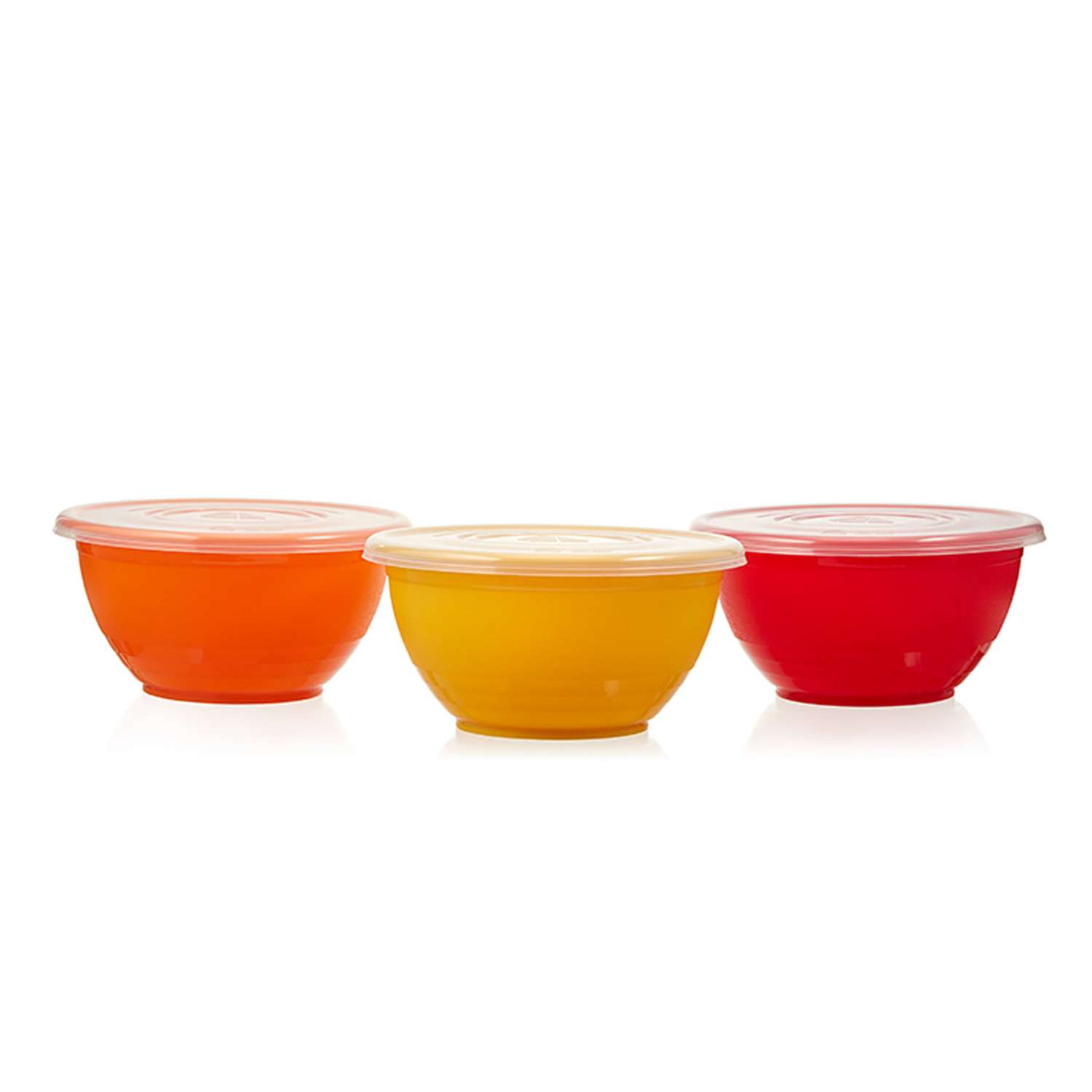 Arrow Home Products 2 oz Assorted Plastic Bowl with lid Bowl Set With Lid 8.25 in. D 6 pc Ace