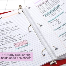 Bazic Products 1 in. W X 10 in. L 3-Ring Burgundy View Binder