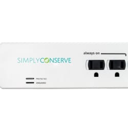 Simply Conserve 3 ft. L 7 outlets Surge Protector White 1440 J