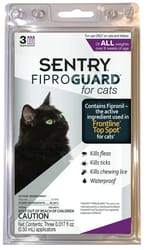 Sentry Fiproguard Liquid Cat Flea Treatment 9.70% Fipronil and 90.30% Other Ingredients 0.017 oz