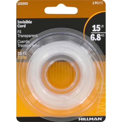 Hillman Plastic 18 Ga. Invisible Cord Hillman Plastic 18 Ga. Invisible Cord