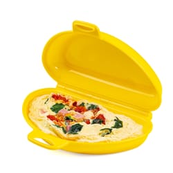 Progressive Prepsolutions White/ Yellow Plastic Egg Cooker