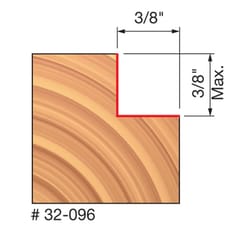 Freud 1-1/4 in. D X 1-1/4 in. X 2 in. L Carbide Rabbeting Router Bit