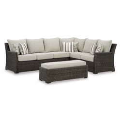 Signature Design by Ashley Brook Ranch Brown HDPE Frame Sectional