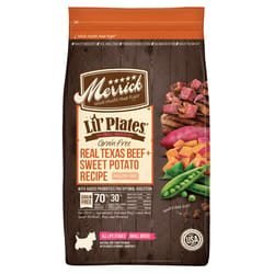 Merrick Lil Plates All Ages Real Beef and Sweet Potato Dry Dog Food Grain Free 10 lb