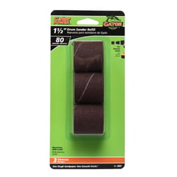 Gator 1.5 in. D X 1.5 in. L Aluminum Oxide Drum Sander Refill 80 Grit Medium 3 pc