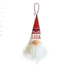 Christmas Gnome Multicolored Lisa Ornament 5.5 in.