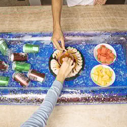 PoolCandy Multicolored Vinyl Inflatable Buffet Cooler