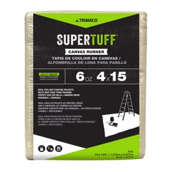 Trimaco SuperTuff 4 ft. W X 15 ft. L X 0.06 mil 6 oz Canvas Drop Cloth 1 pk