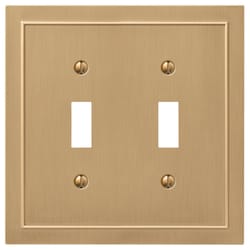 Amerelle Bethany Brushed Bronze 2 gang Zinc Decorator Wall Plate 1 pk