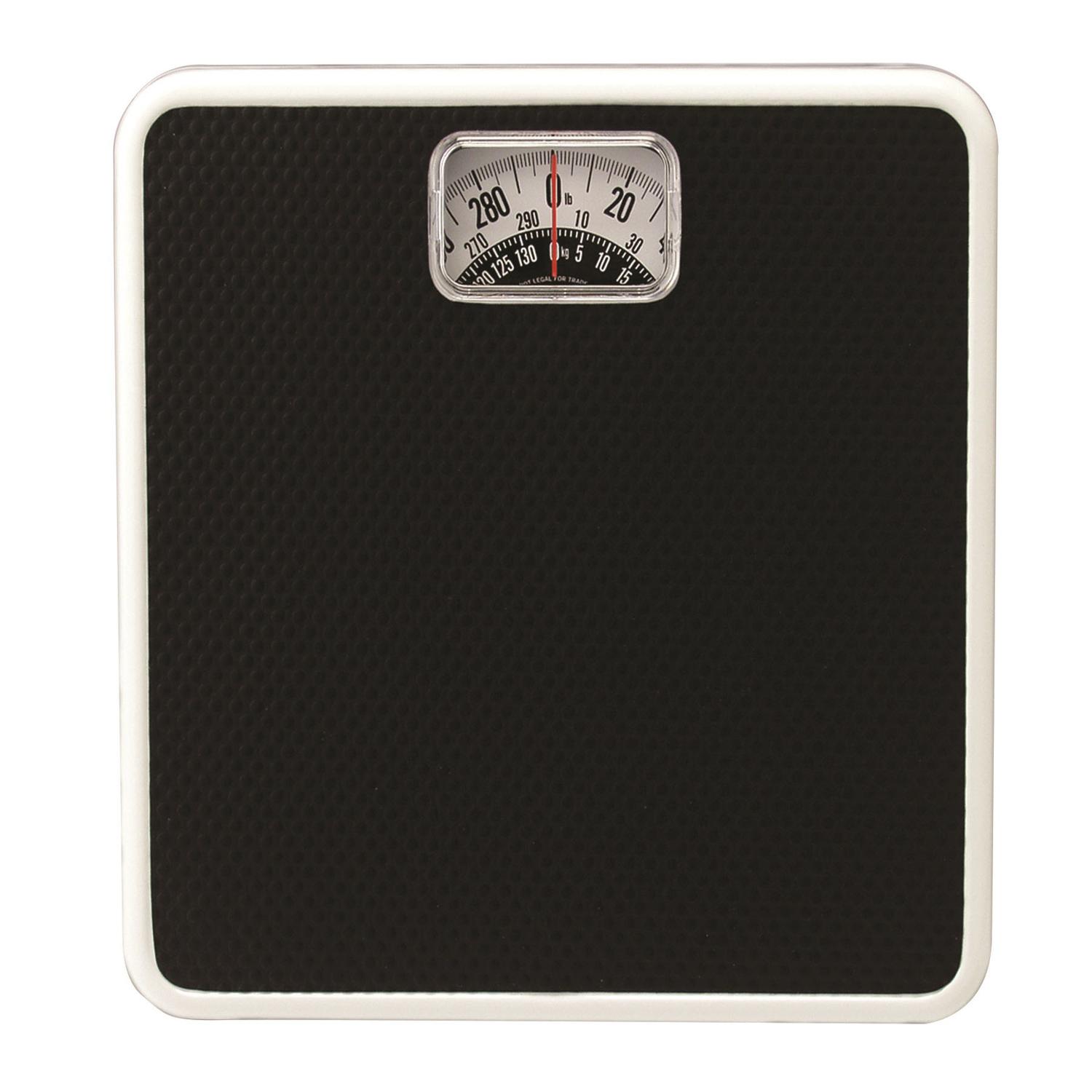 Taylor Battery Free Analog Scales for Body Weight, 330LB Capacity, Easy to  Read Large 4.25-inch Dial, 10.3 x 10.6-inch Vinyl Mat Platform, Black