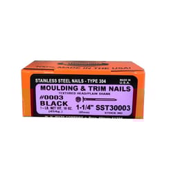 Maze Nails 3D 1.25 in. Trim Stainless Steel Nail Flat Head 1 lb