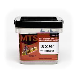 Big Timber No. 8 Sizes X 1/2 in. L Phillips Zinc-Plated Fine Sharp Point Screws 278 pk