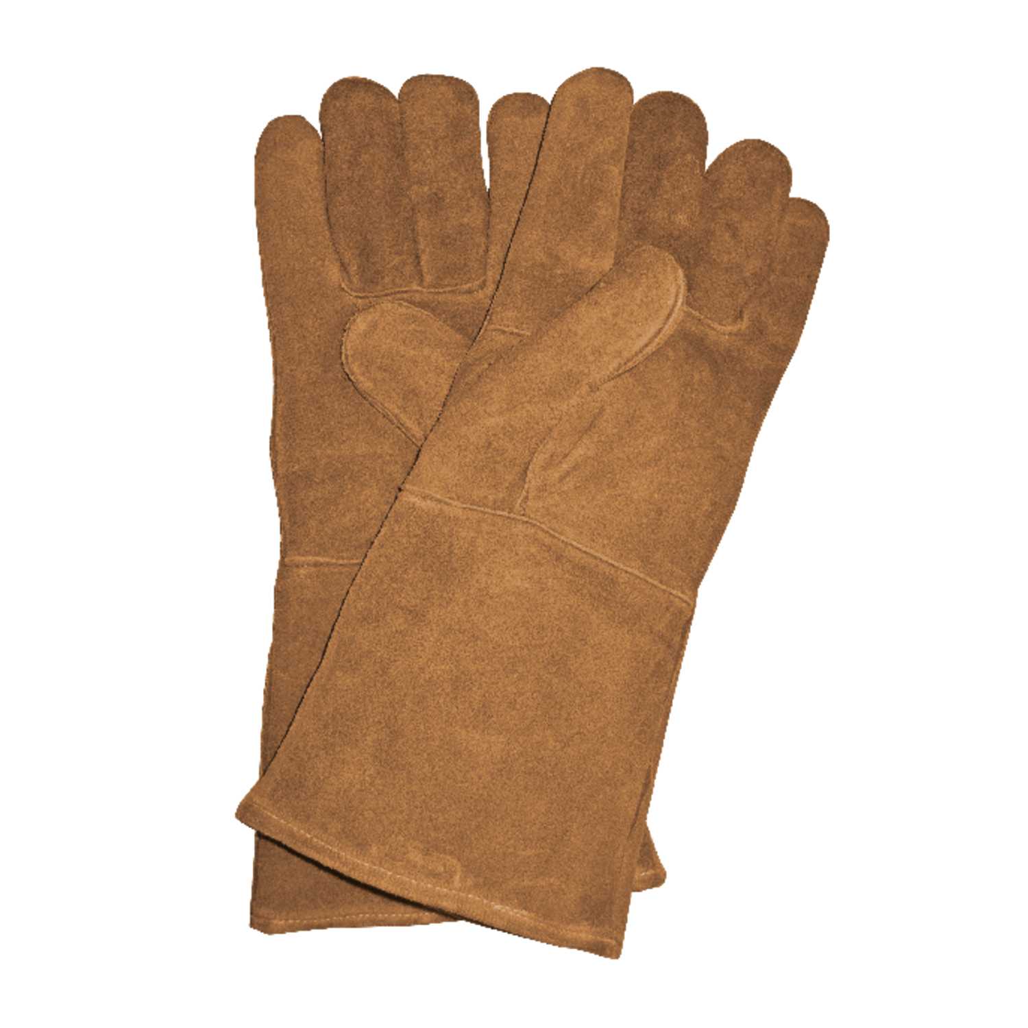 Panacea Unisex Indoor/Outdoor Leather Fireplace Hearth Gloves Brown One