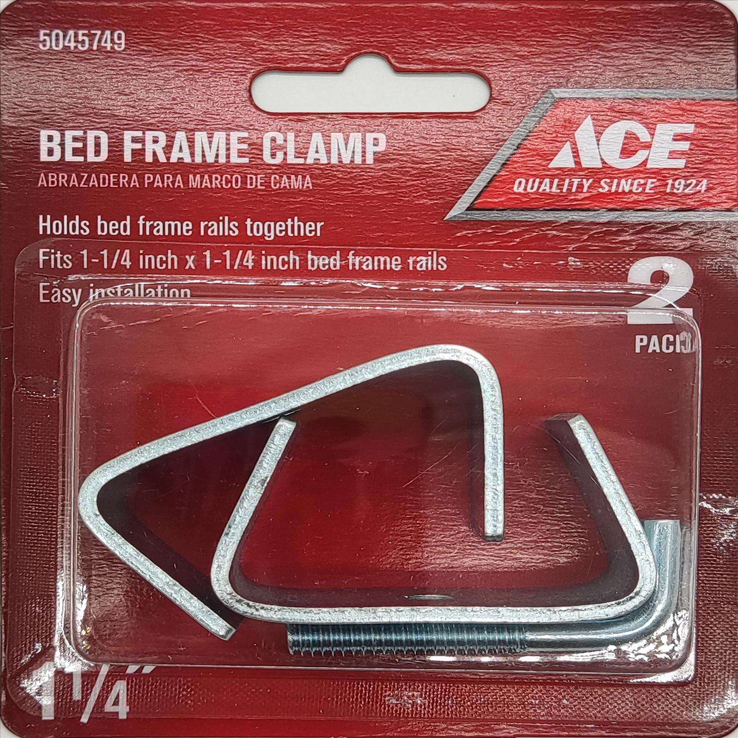 Ace Silver Steel Bed Frame Clamp 1.25 in. L Mfr 23 0069 Ace Hardware