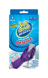 Soft Scrub Rubber Cleaning Gloves S Purple 1 pair