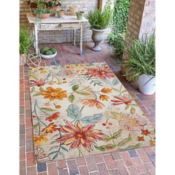 Linon Home Decor 3 ft. W X 5 ft. L Multi-Color Abethia Polyester Accent Rug