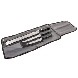 Oklahoma Joe's Blacksmith Stainless Steel Black/Silver Knife Set 3 pc