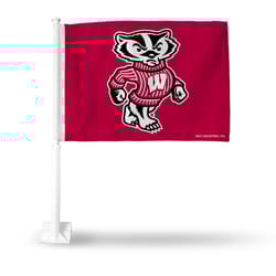 Rico Red Wisconsin Car Flag 6 pk