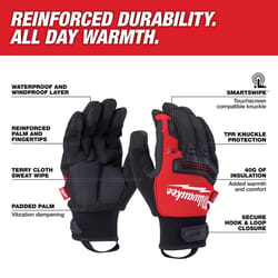 Milwaukee Unisex Indoor/Outdoor Demolition Winter Gloves Black/Red M 1 pair