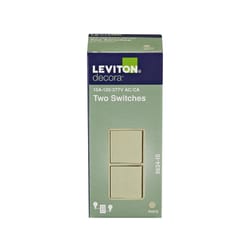 Leviton Decora 15 amps Single Pole Combination AC Quiet Switch Ivory 1 pk