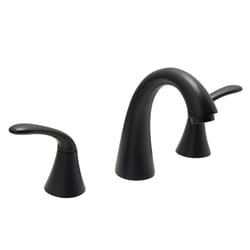 Huntington Brass Trend Matte Black Widespread Bathroom Sink Faucet 8 in.