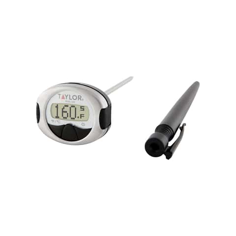 Taylor Digital Folding and Leave in Meat Thermometer Set, 2 pc
