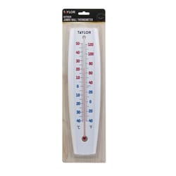 Taylor Jumbo Size Tube Thermometer Plastic White 14.75 in.