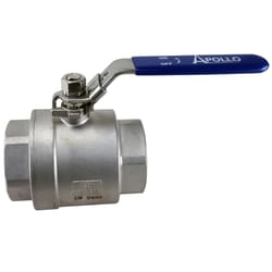 Apollo 96F Series 2 in. Stainless Steel FNPT Ball Valve Full Port Locking Lever For Water