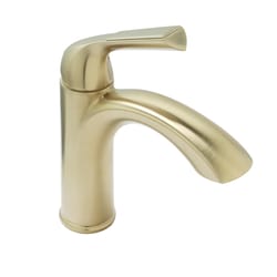 Huntington Brass Joy Satin Brass Transitional Single-Hole Bathroom Sink Faucet 4 in.