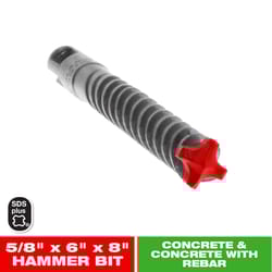 Diablo Rebar Demon 5/8 in. X 8 in. L Carbide Hammer Drill Bit SDS-Plus Shank 1 pk