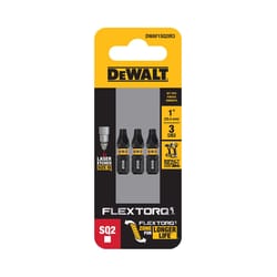 DeWalt FlexTorq Square #2 X 1 in. L Impact Driver Bit Set Steel 3 pc