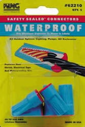 King Innovation Dryconn Copper Wire Waterproof Wire Connector Aqua/Red 5 pk