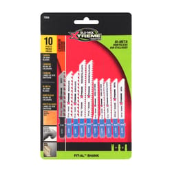 Blu-Mol Xtreme Bi-Metal Universal Jig Saw Blade Set 10 pc