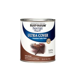 Rust-Oleum Painter's Touch Satin Nutmeg Water-Based Ultra Cover Paint Exterior and Interior 1 qt