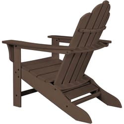 Hanover Mahogany HDPE Frame Adirondack Chair with Ottoman