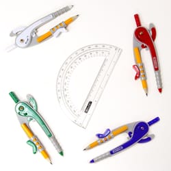 Bazic Products 12 in. Pencil Compass with Protractor 3 pc