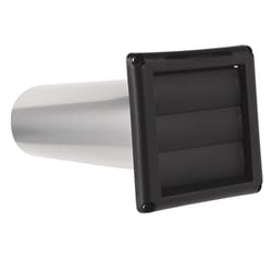 Ace Brand Louvered 4 in. W X 4 in. L Black Resin Dryer Vent Hood