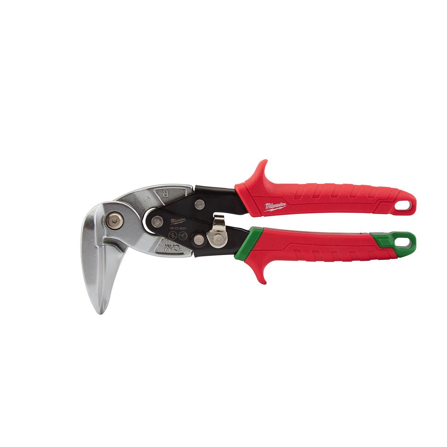 Milwaukee 9 in. Steel Right Cut Aviation Snips 22 Ga. 1 pk