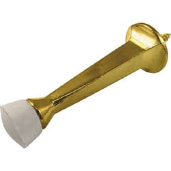 Hickory Hardware 2 7/8 in. H X 3/4 in. W X 3/4 in. L Zinc Polished Brass Door Stop Mounts to wall